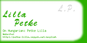 lilla petke business card